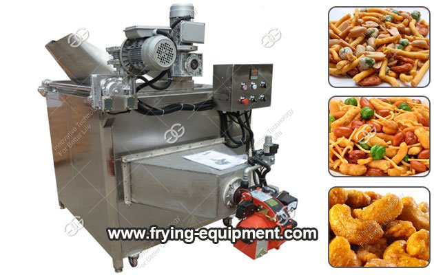 Gas Heating Nuts Fryer Machine