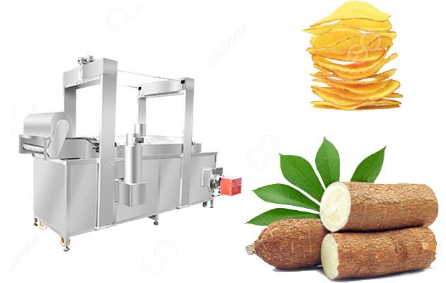 Cassava Chips Frying Machine For Food 