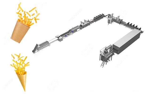 500kg/h Fully Automatic Frozen French Fries Production Line