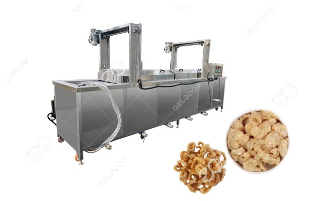 pork rinds frying machine in Brazil