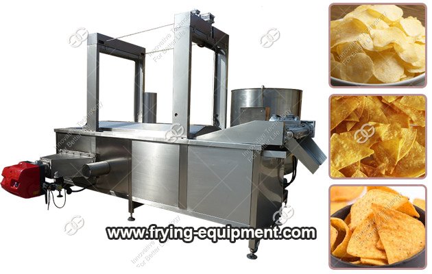 Continuous Corn Chips Fryer Machine