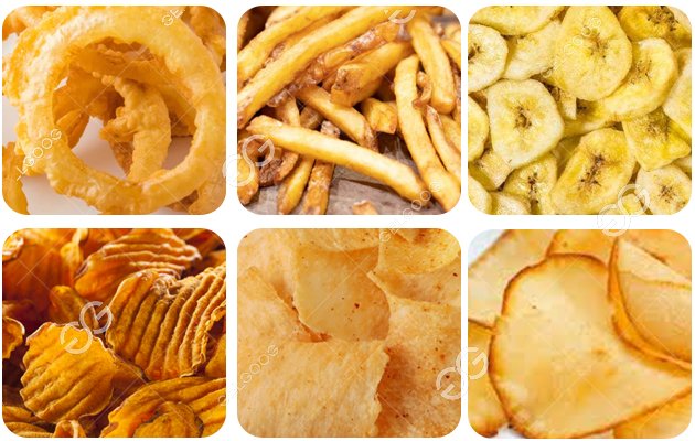 automatic potato chips frying machine applications